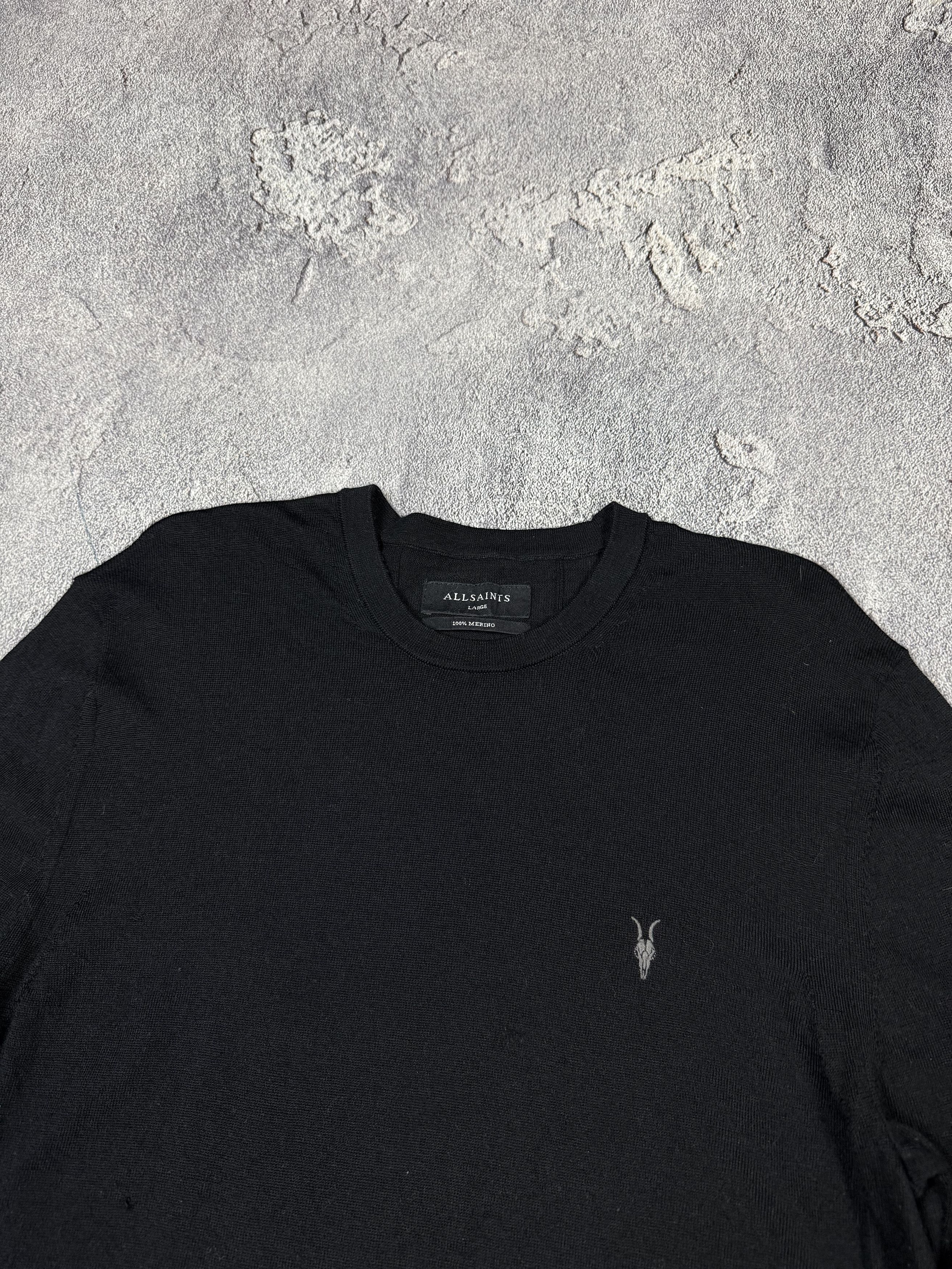 Allsaints Allsaints Merino Wool Black Jumper Size L Size US L / EU 52-54 / 3 - 3 Thumbnail