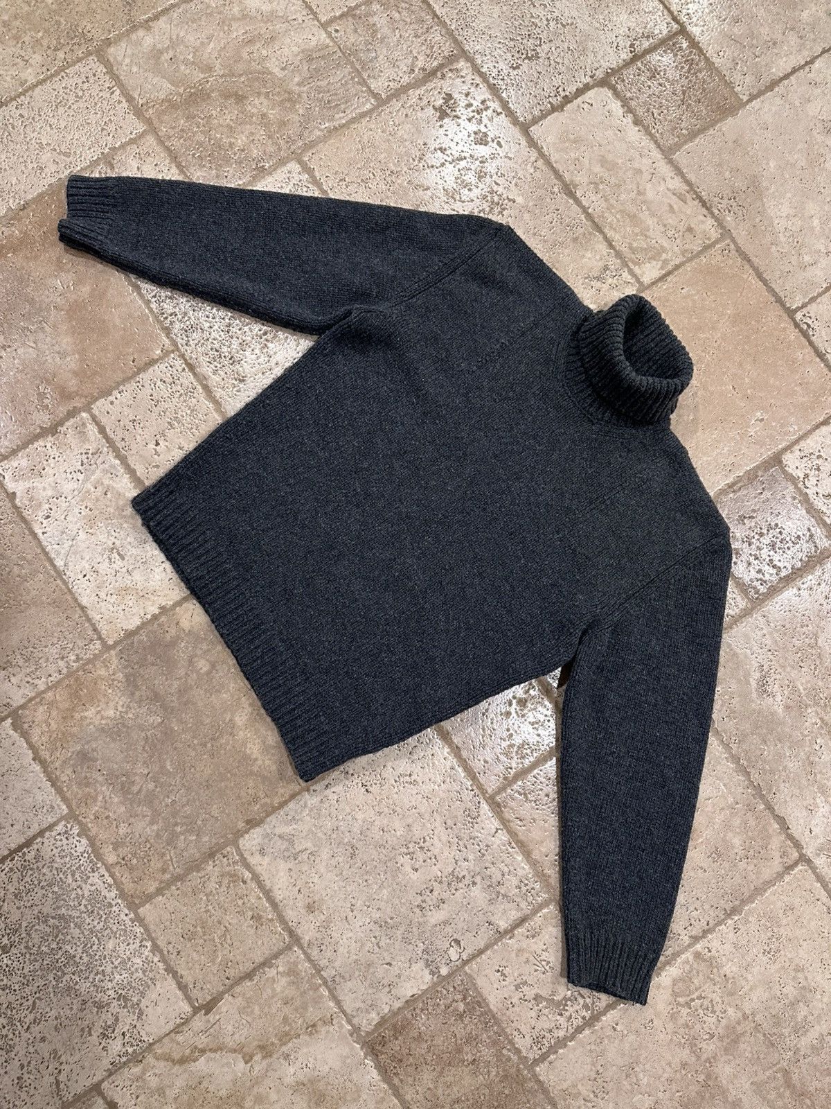Prada Prada x Raf Simmons Chunky Grey Turtle Neck Knit Sweater Size US M / EU 48-50 / 2 - 4 Thumbnail