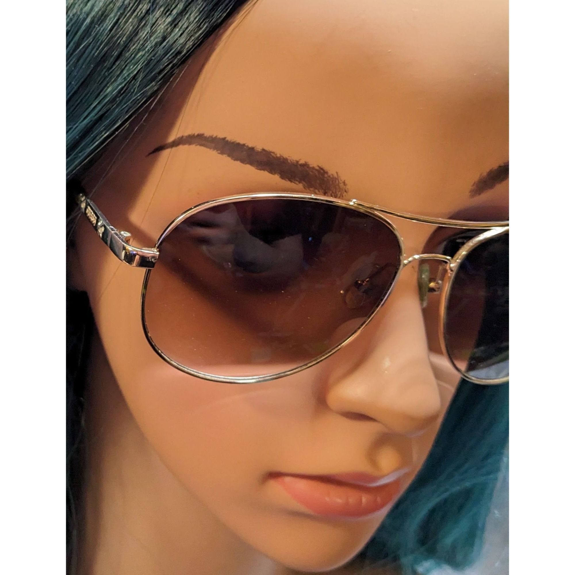 Guess Guess GF0295 Gold Tortoise Aviator Sunglasses Size ONE SIZE - 10 Thumbnail