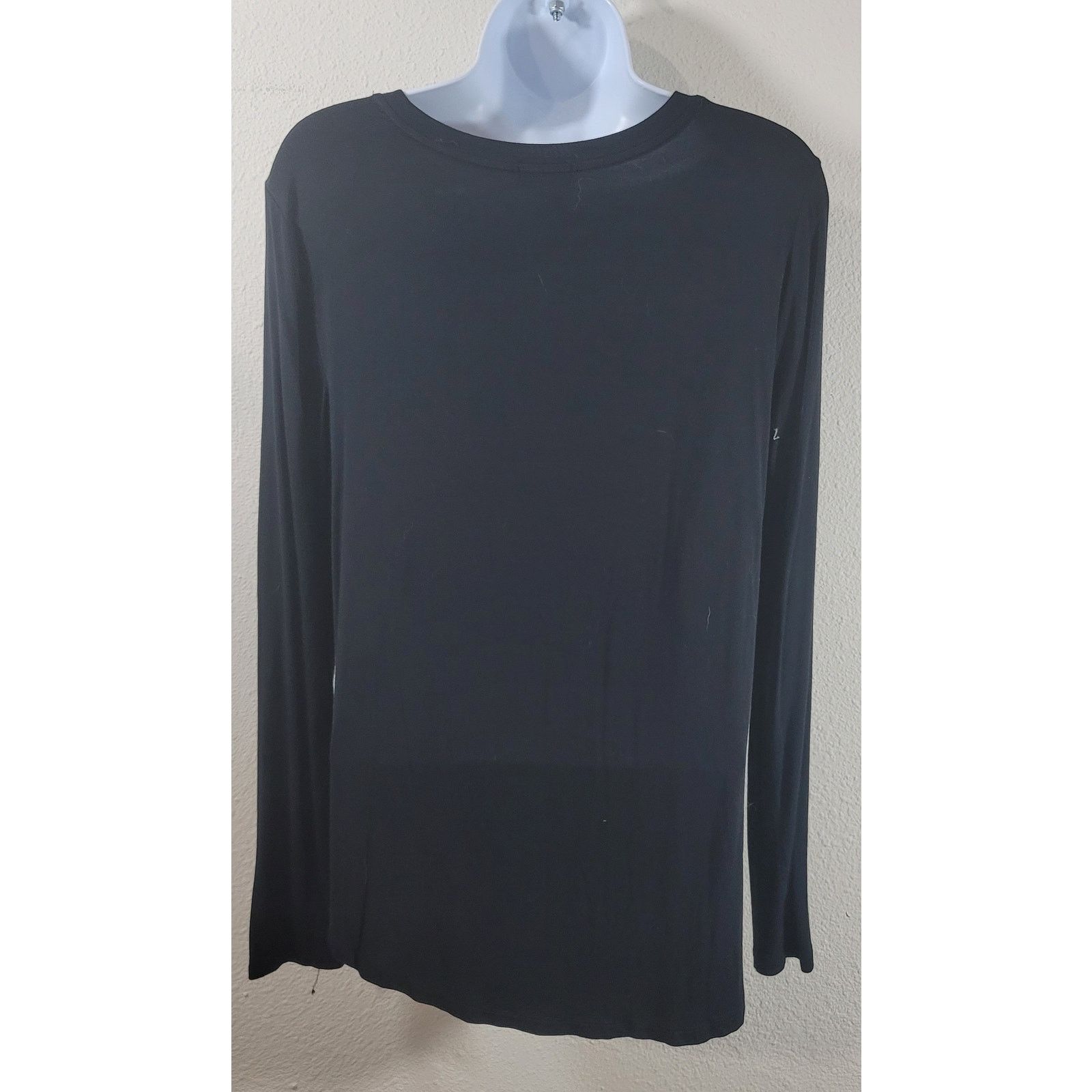Old Navy Old Navy Black Long Sleeves Round Neck Top Large Size L / US 10 / IT 46 - 2 Thumbnail
