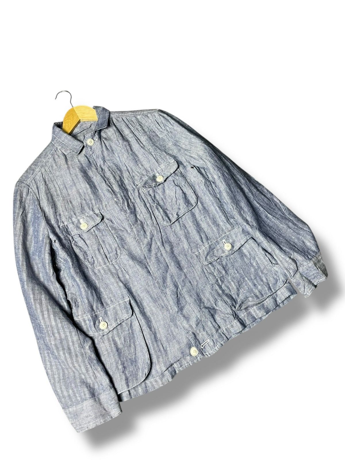 Japanese Brand × Takeo Kikuchi × Vintage Takeo Kikuchi Linen Denim Button Up Shirt (82) Size US XXS / EU 40 - 5 Thumbnail