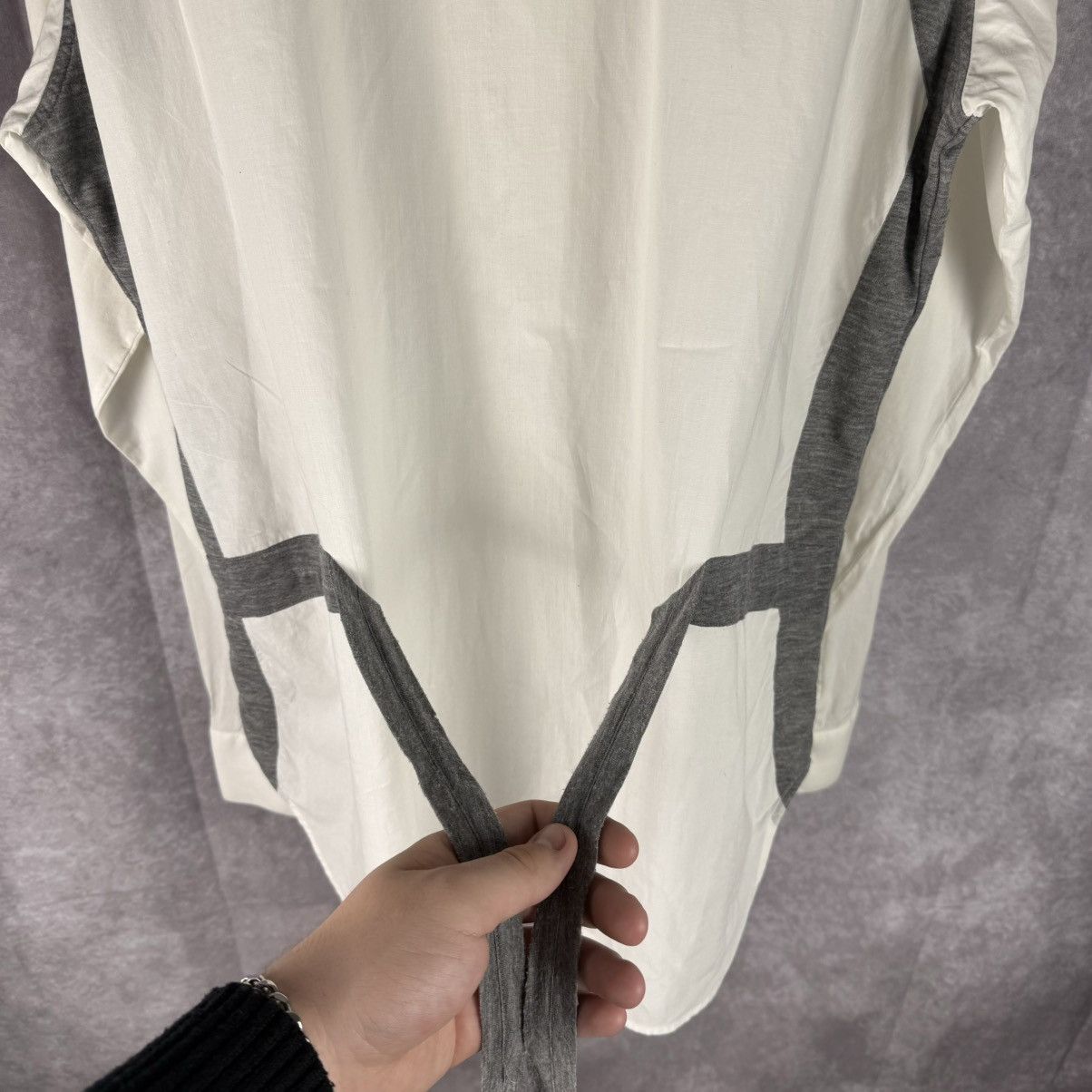 Dior × Hedi Slimane SS07 Dior Homme Grey Jersey Insert White Size US L / EU 52-54 / 3 - 6 Thumbnail