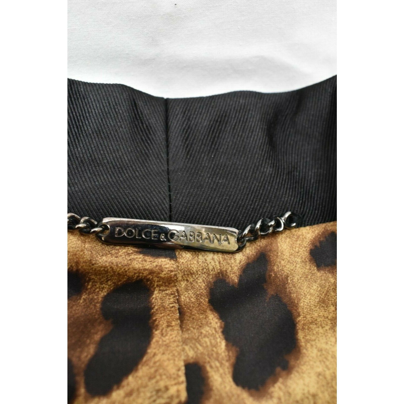 Dolce & Gabbana DOLCE GABBANA BLACK STRIPE WOOL 2 BUTTON TUXEDO BLAZER 44 10 Size L / US 10 / IT 46 - 11 Thumbnail