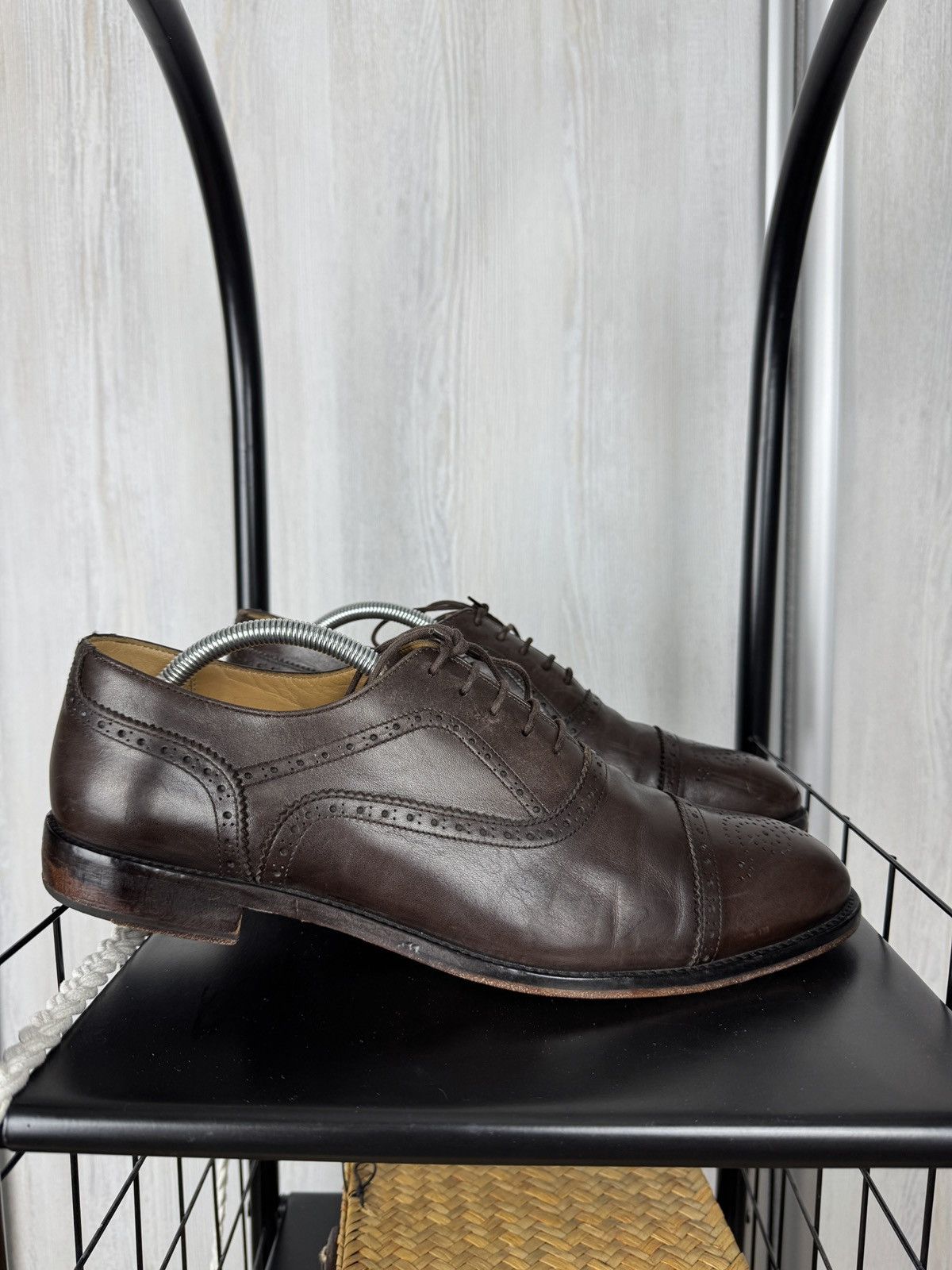 Boggi Boggi Milano Brown Brogues Leather Oxford Lace Up Dress Shoe Size US 9.5 / EU 42-43 - 1 Thumbnail