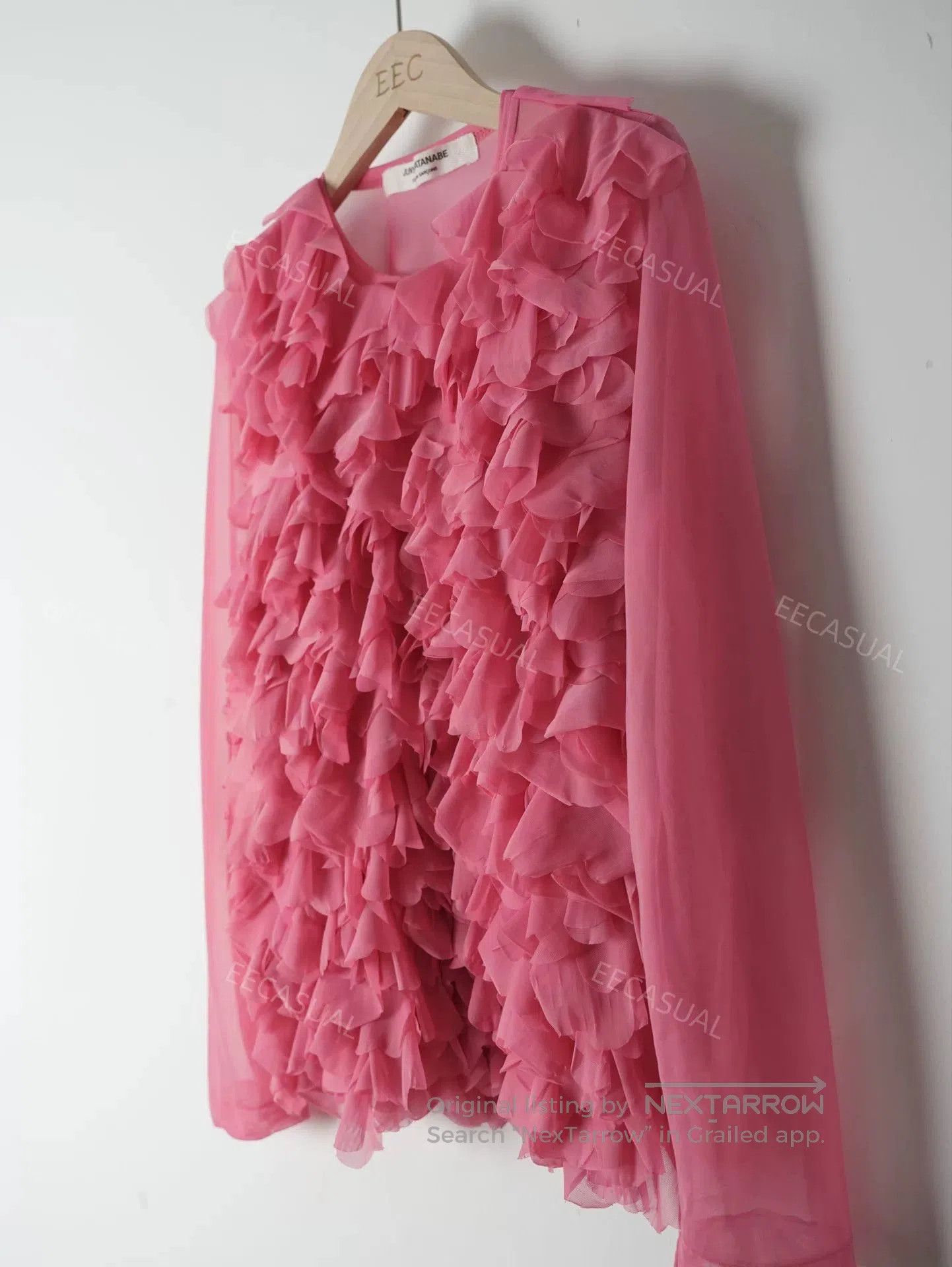 Junya Watanabe Pink Layered Ruffle Top by Junya Watanabe. Size M / US 6-8 / IT 42-44 - 6 Thumbnail