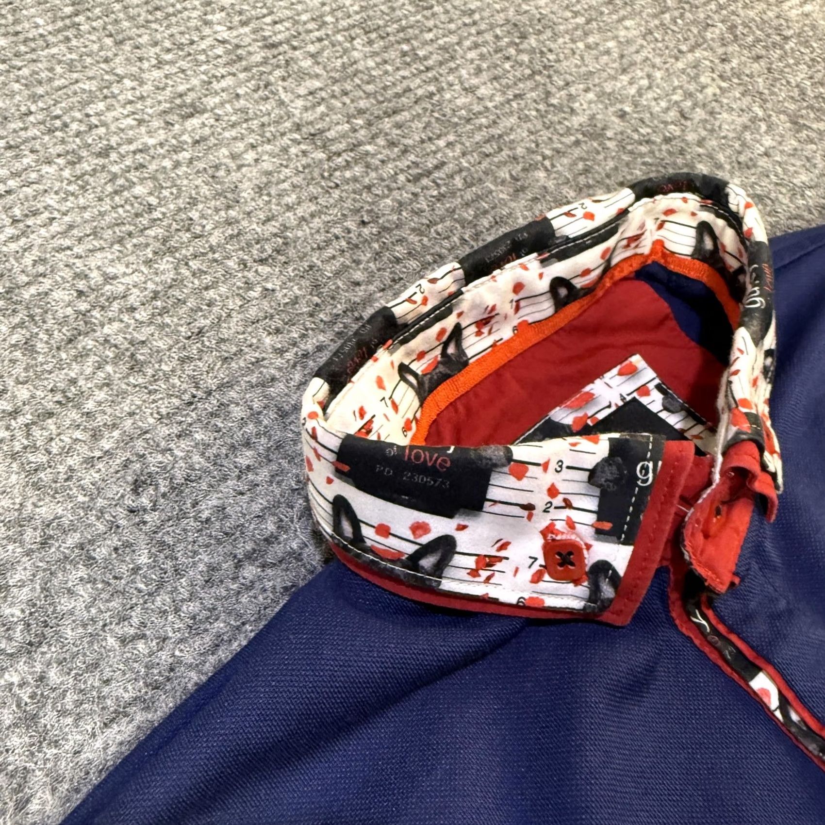 Maceoo Maceoo Polo Shirt Mens S Navy French Bulldog Trim Contrast Collar Red Size US S / EU 44-46 / 1 - 6 Thumbnail