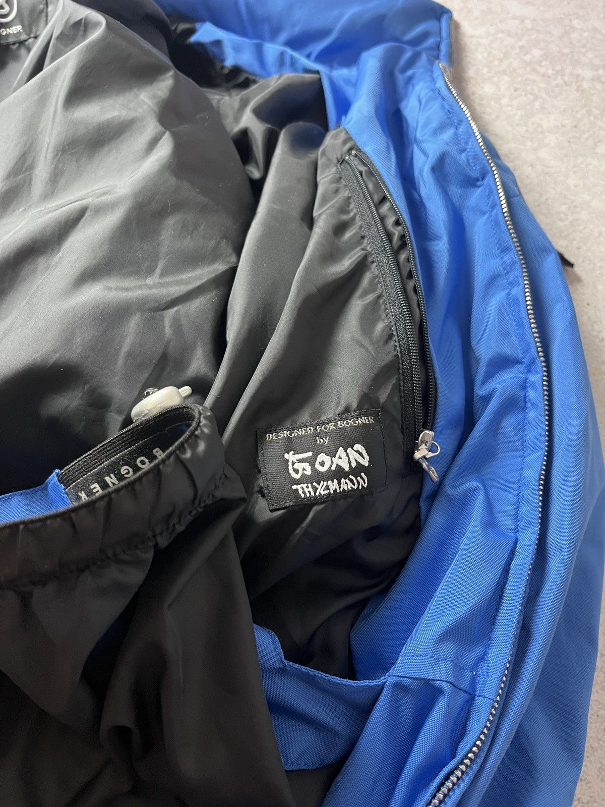 Bogner DDP Vintage BOGNER Jacket Blue White Hooded Ski Jacket Size US L / EU 52-54 / 3 - 9 Thumbnail