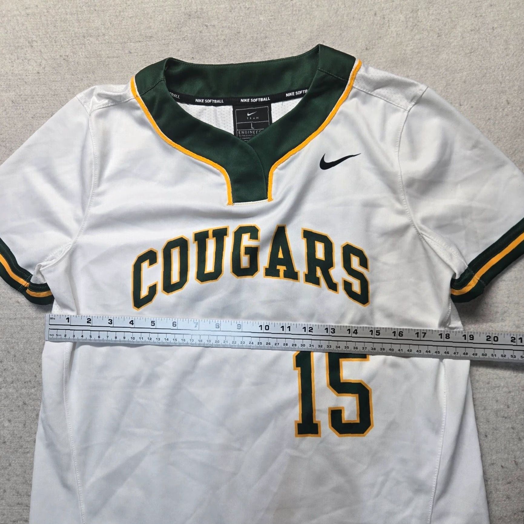 Nike Nike Pulaski County Virginia VA Softball Jersey Adult Ladies Womens Size L Large White Jersey 90s Concert Team Womens Size L / US 10 / IT 46 - 4 Thumbnail