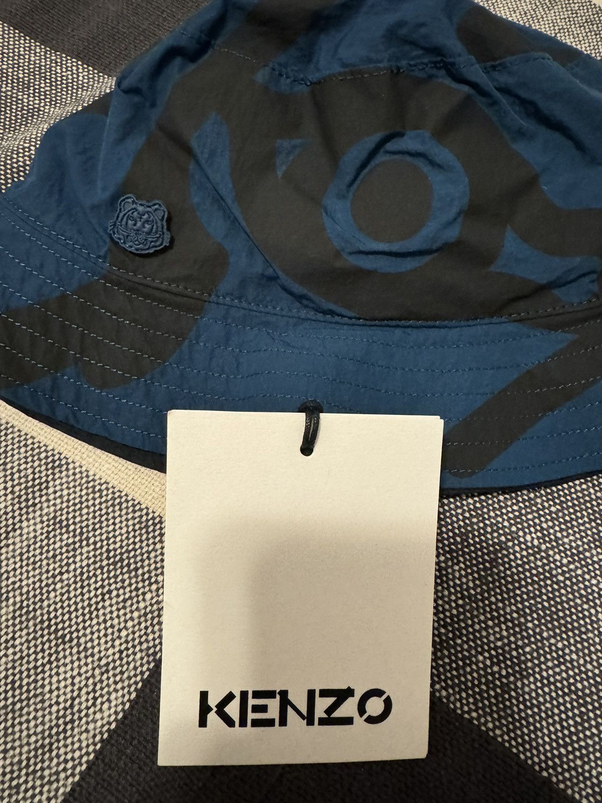 Kenzo Reversible Black / Blue Print Bucket Hat - M (New!) Size 32 - 4 Thumbnail