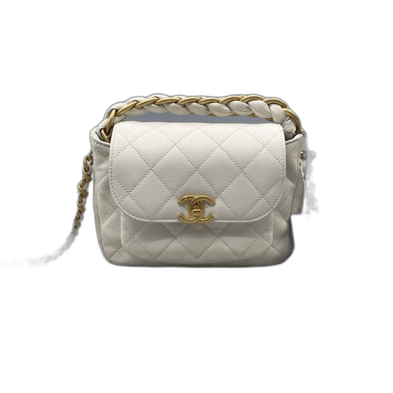 Chanel Crossbody Bag With Quilted Texture in White, Men's