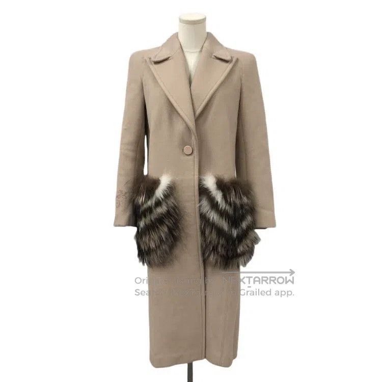 Fendi Coat with Fox Fur Pockets - Chip Model