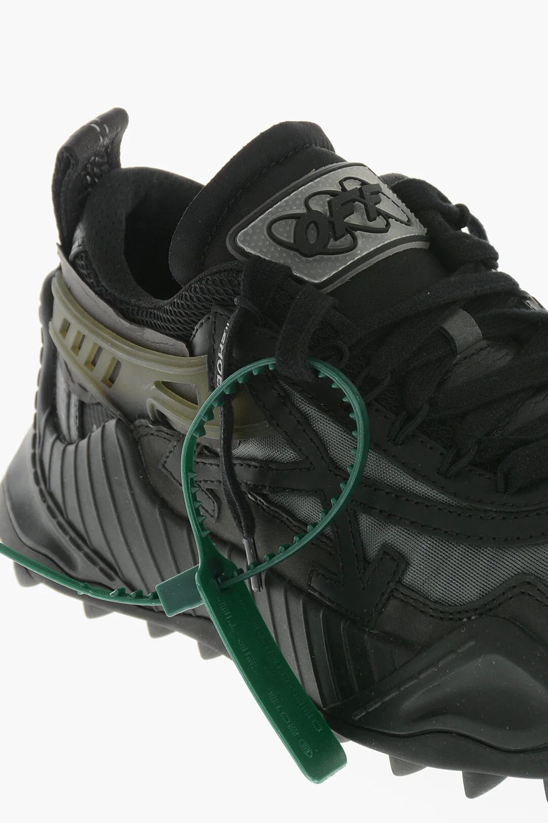 Off-White og1mm0426 Leather & Fabric Chunky Sneakers in Black Size US 6 / IT 36 - 4 Thumbnail