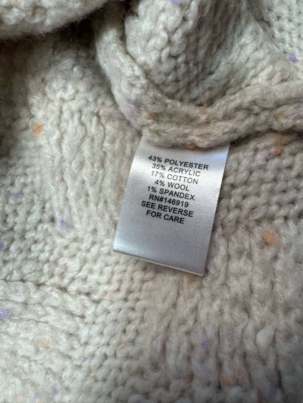 Joie NWT New Joie Cream Cable Knit Wool Blend Mock Neck Sweater Size L / US 10 / IT 46 - 7 Thumbnail
