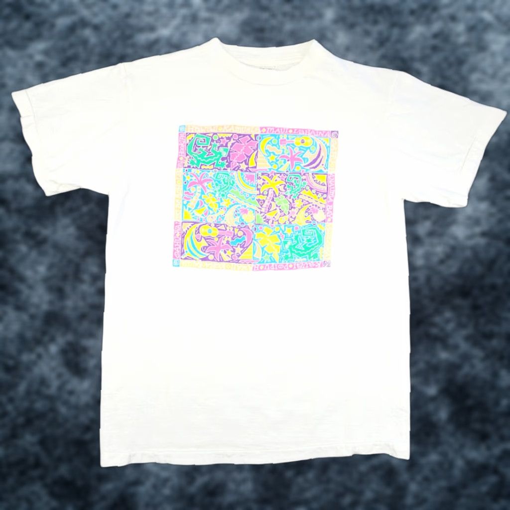 Vintage **Vintage Hawaii Art Tee Mens Medium White Palm Trees Travel** User: Vintage Hawaii Art Tee Mens Medium White Palm Trees Travel Size US M / EU 48-50 / 2 - 1 Thumbnail