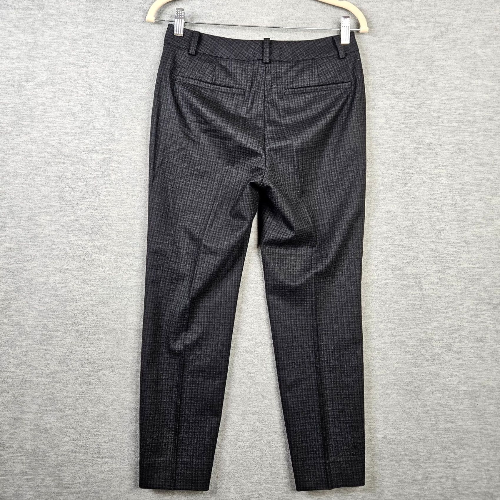 Theory Theory Luxe Women's Ankle Pants Regular Size 36 Black Gray Check Wool Blend Dry Clean Only Vintage: No Size 25" / US 0 / IT 36 - 2 Thumbnail
