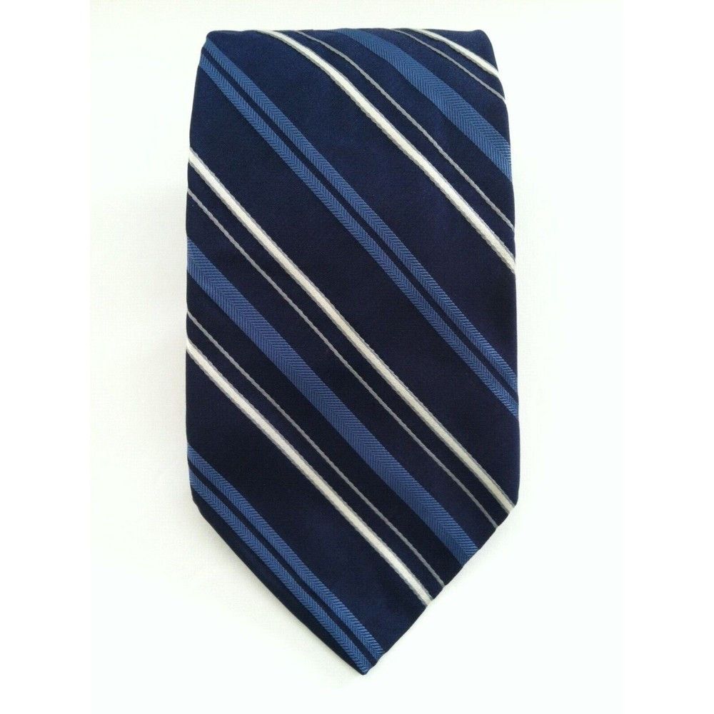 Nicole Miller NICOLE MILLER MENS NEW NAVY 100%SILK TIE WIDTH: 3 1/2" Size ONE SIZE - 1 Thumbnail