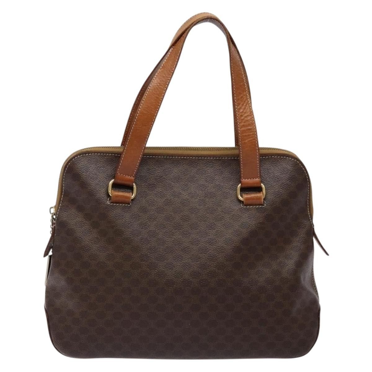 Celine CELINE Macadam Canvas Hand Bag Pvc Leather Brown Gold Size ONE SIZE - 2 Thumbnail