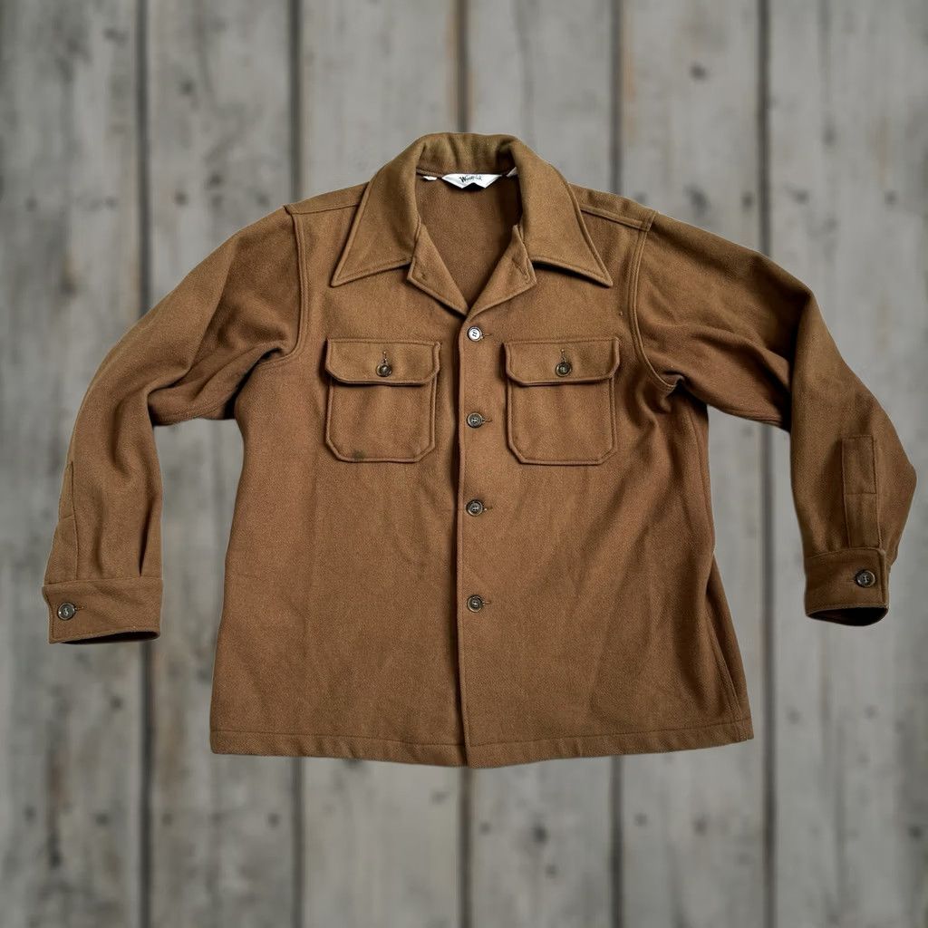 Vintage VINTAGE Woolrich Coat Wool Button Up Solid Brown Mens L Shacket Jacket Overcoat Brown Wool 70s Casual Workwear Mens Size US L / EU 52-54 / 3 - 1 Thumbnail