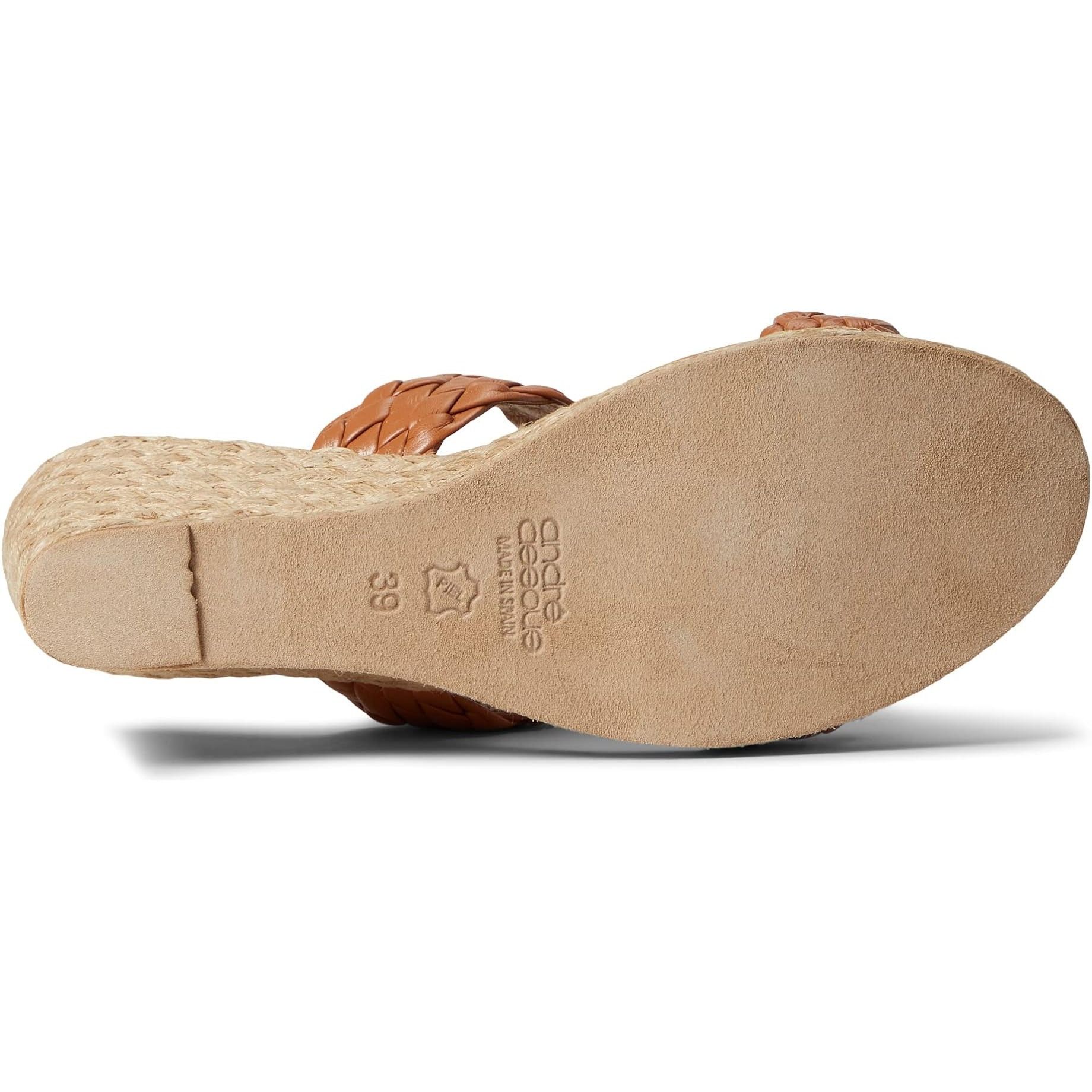 Andre Assous Women Aria Espadrille Wedge Sandal Cuero 9M NIB