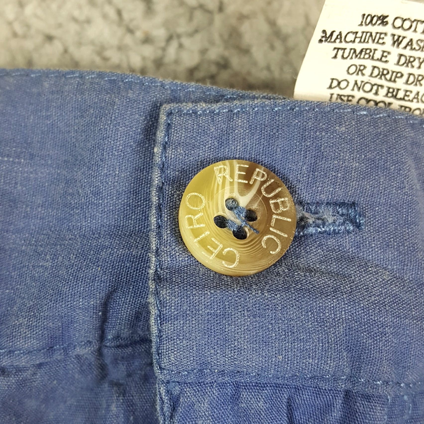Denime VINTAGE Cetro Republic Denim Skirt Knee Length 10 Women Blue Size 10 Pencil Straight Jeans 90s 00s Y2K Bohemian Retro Size 32" / US 10 / IT 46 - 4 Thumbnail