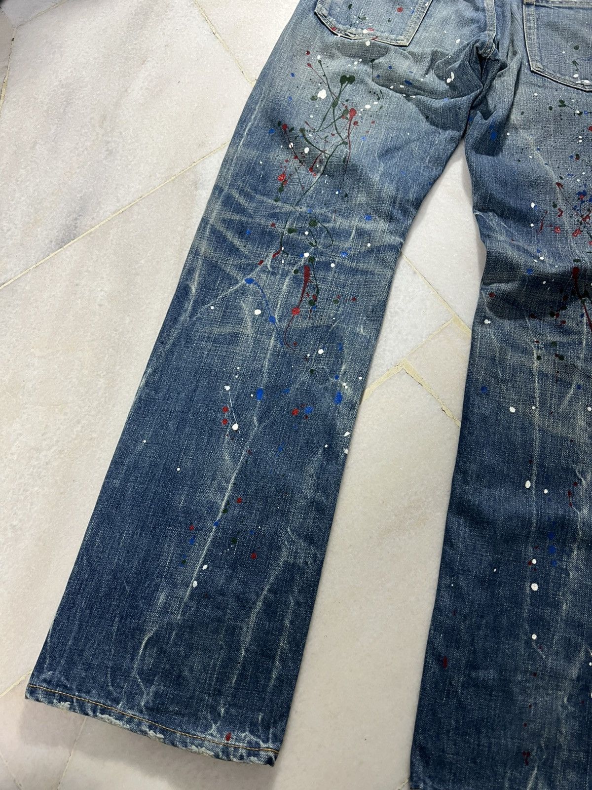 If Six Was Nine × Seditionaries × Sophnet. 💥Rare💥Vintage Sophnet. Painter Ripped Backle Back Jeans Size US 32 / EU 48 - 9 Thumbnail