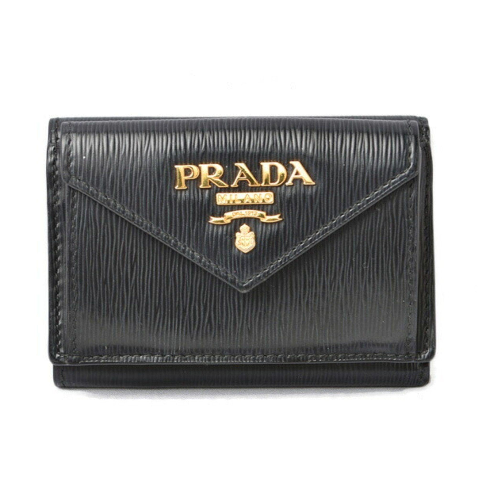 image of Prada Coin Case Card Vitello Move Leather Nero Black, Women's