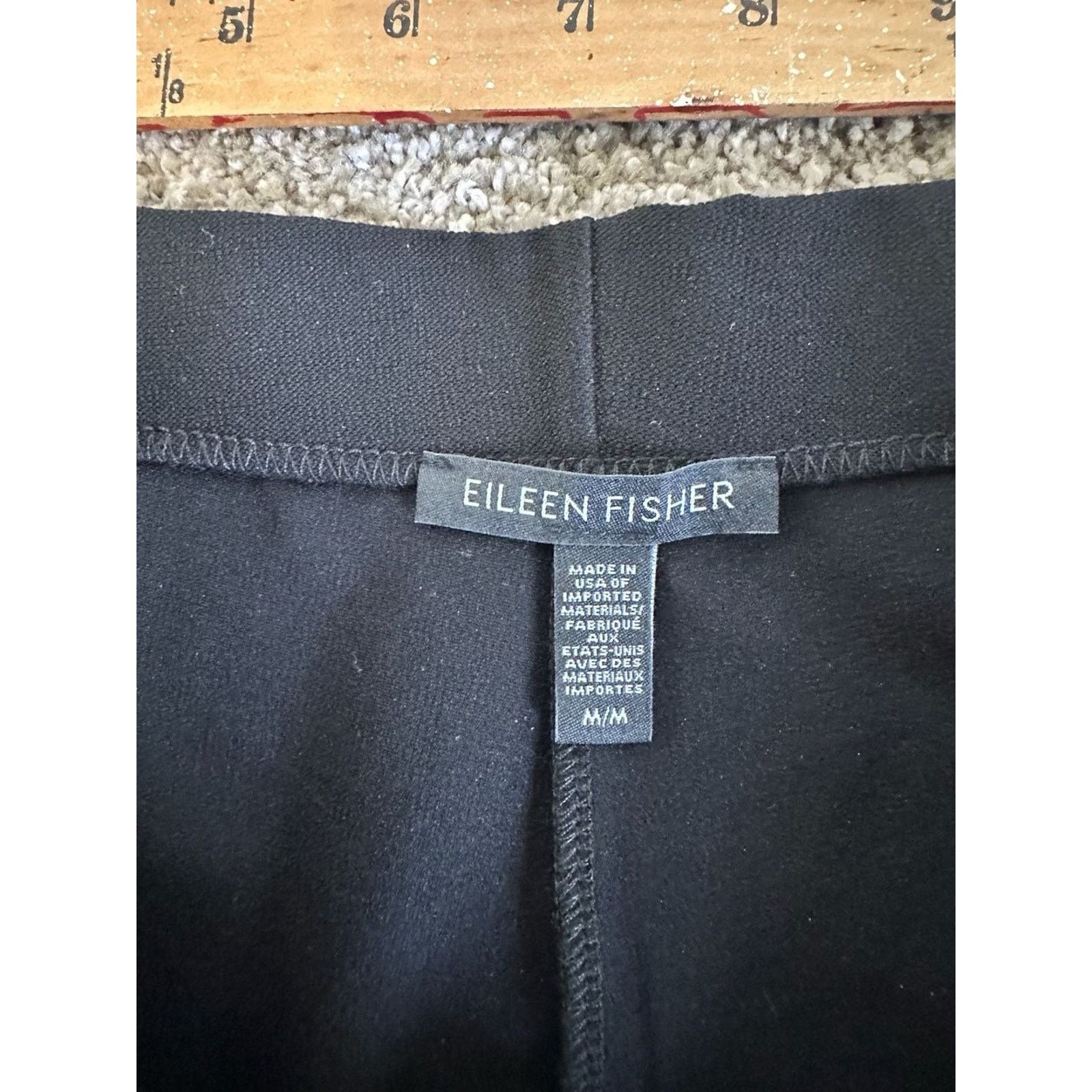 Eileen Fisher Eileen Fisher Washable Stretch Black Wide-Leg Pants M Size 27" / US 4 / IT 40 - 6 Thumbnail