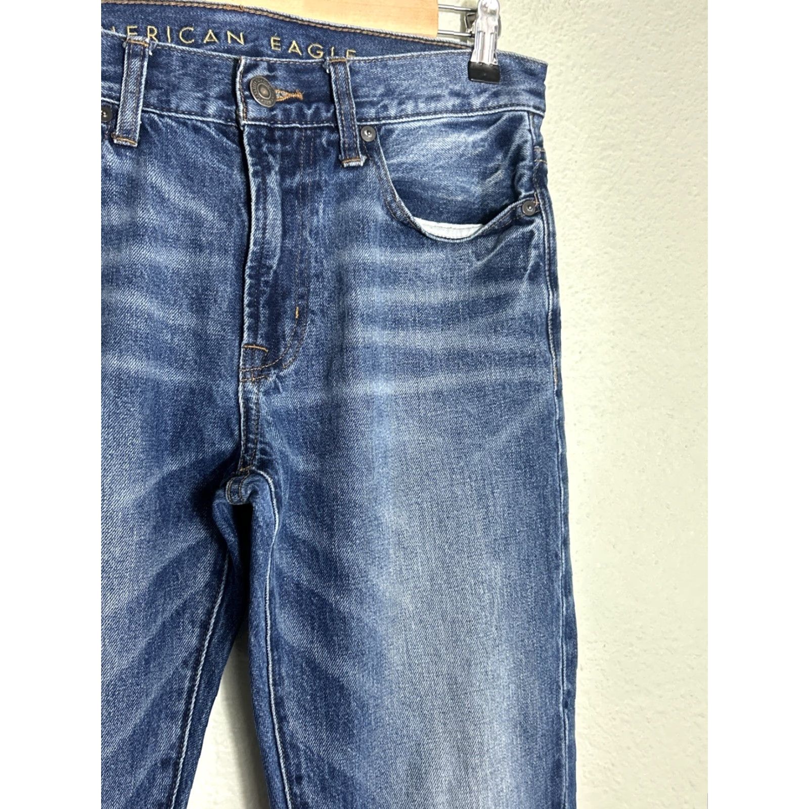 American Eagle Outfitters VINTAGE American Eagle Jeans Slim Mens 30x36 Blue Medium Wash Straight 90s? Size US 30 / EU 46 - 6 Thumbnail
