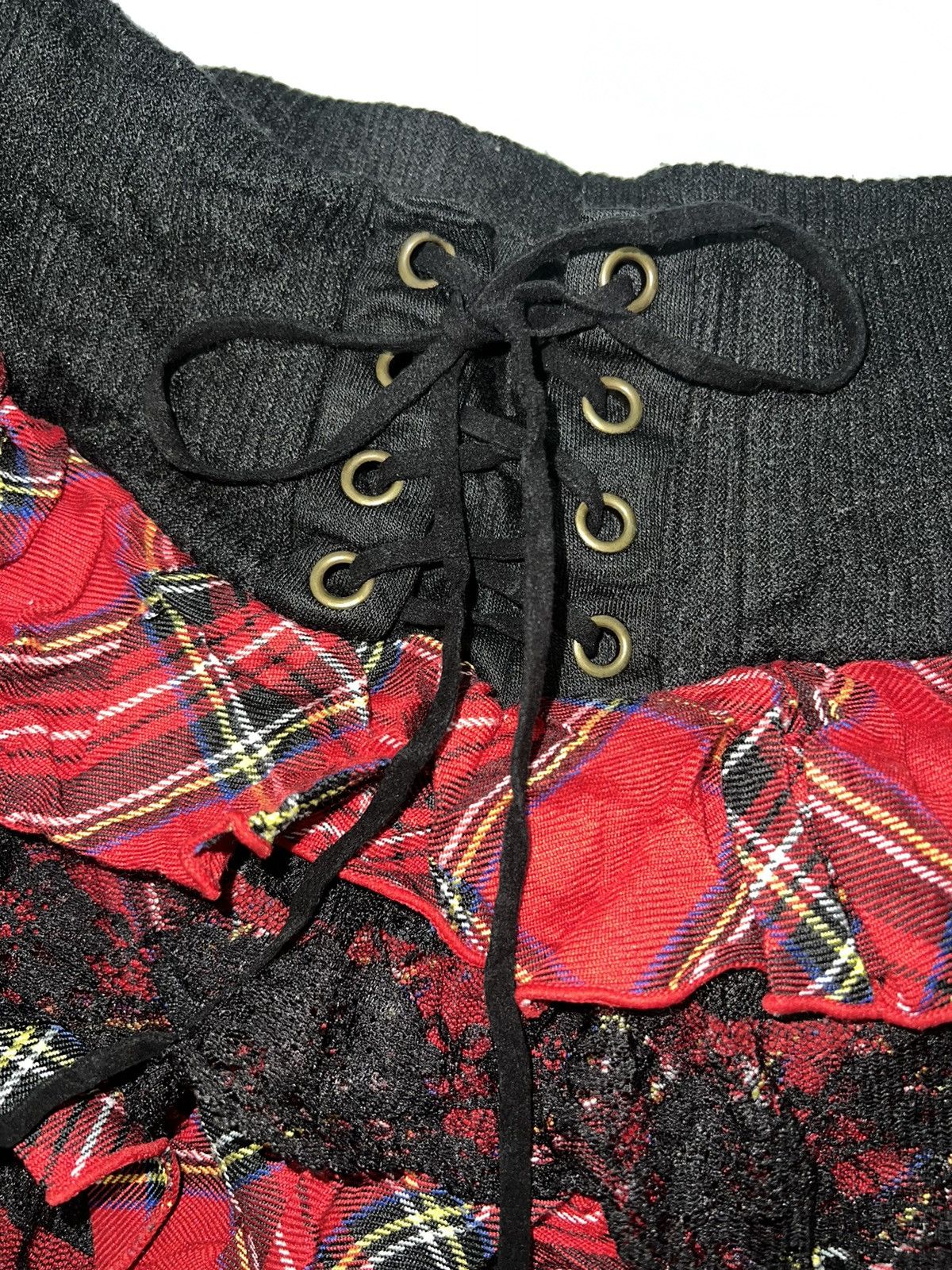 Japanese Brand Red Tartan iconic mini skirt 🥀🧛🏻‍♀️ Size 27" / US 4 / IT 40 - 4 Thumbnail