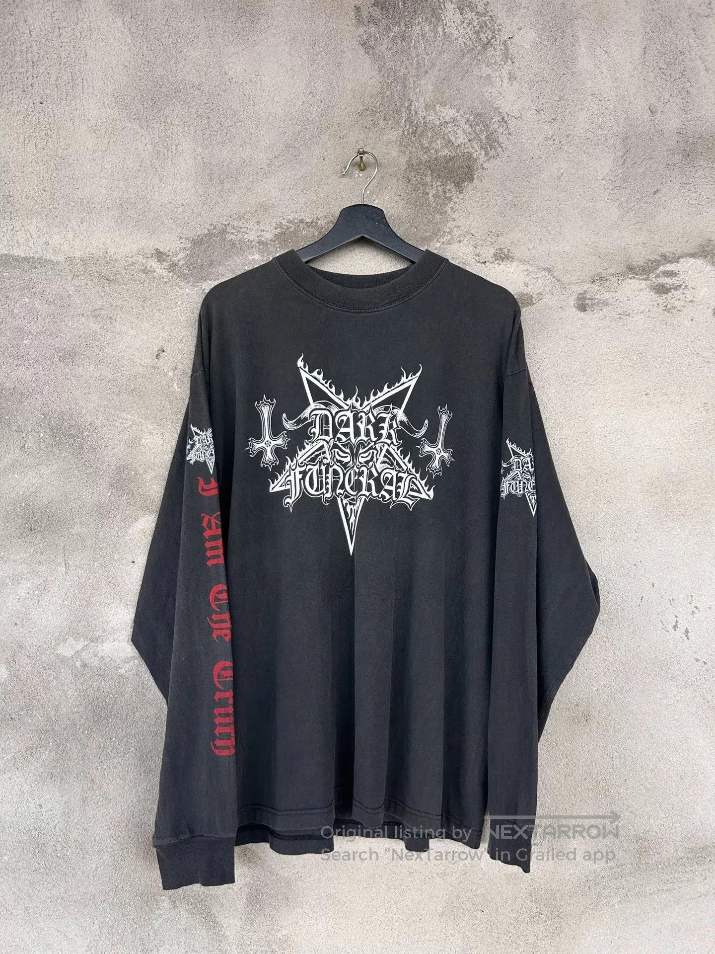 Vintage Vintage 90s Dark Funeral Long Sleeve Tee. Size US M / EU 48-50 / 2 - 1 Thumbnail
