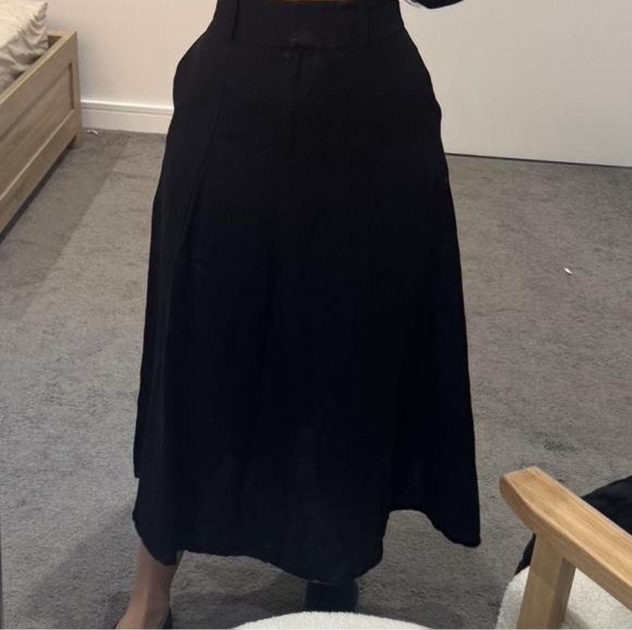 Other Black Midi Skirt Size 28" / US 6 / IT 42 - 2 Thumbnail