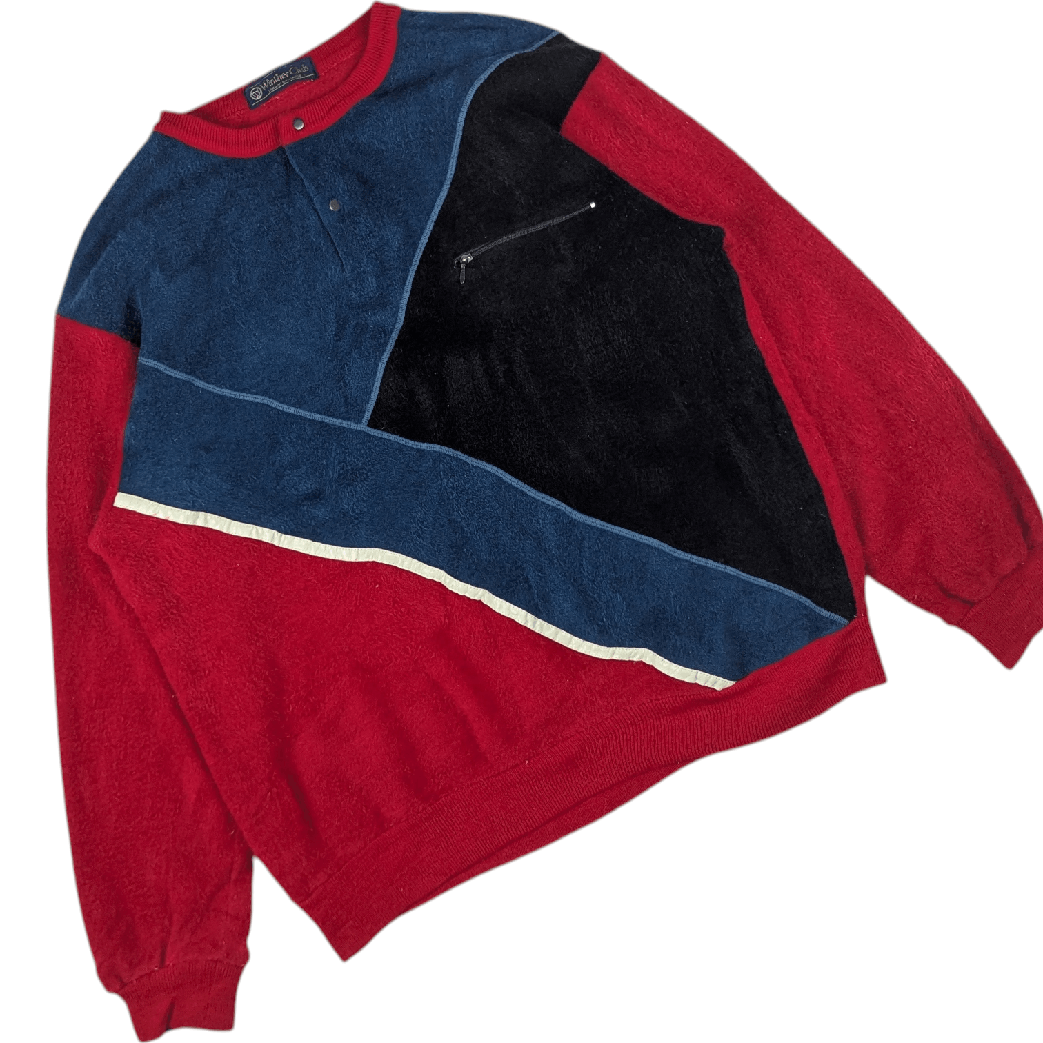 Japanese Brand Vtg JAPAN Winther Club Fleece Velvet Multicolor Sweatshirt Size US M / EU 48-50 / 2 - 4 Thumbnail