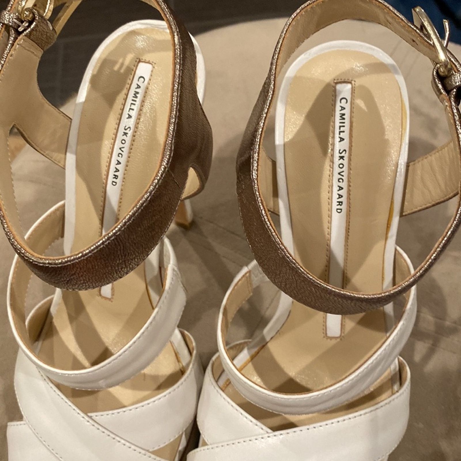 Designer Camilla Skovgaard Morlun Platform Sandals White Size US 7.5 / IT 37.5 - 11 Thumbnail