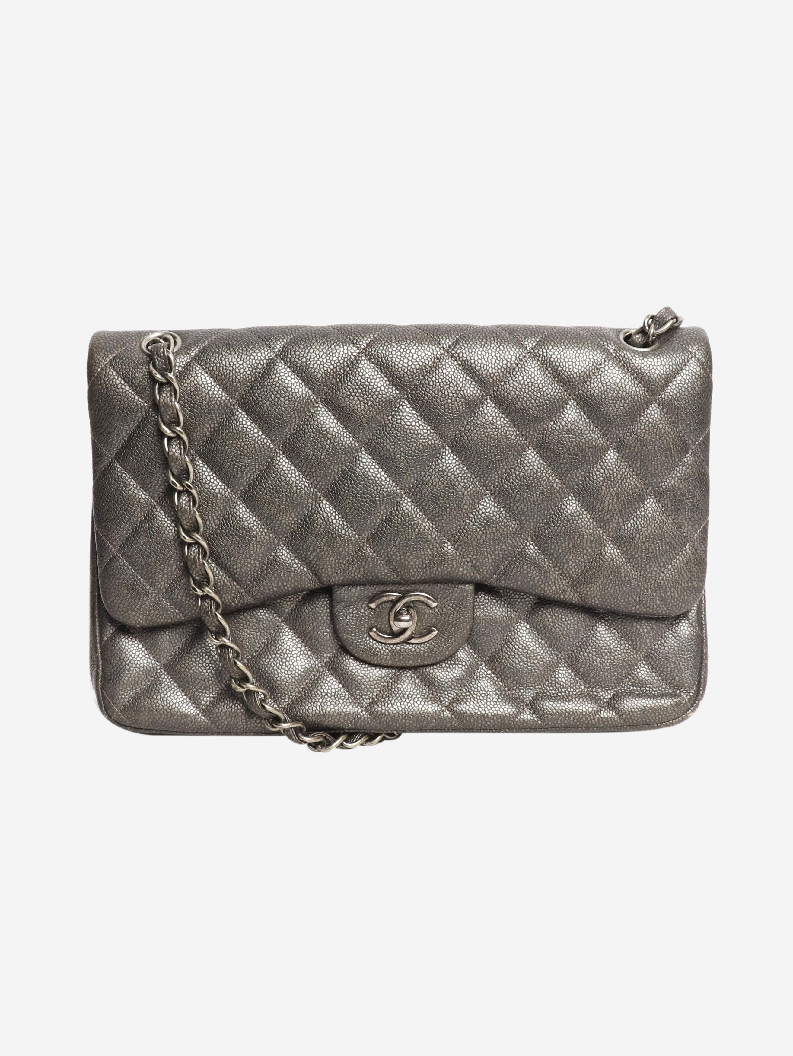 Other Grey 2015 jumbo caviar Classic Double Flap bag Size ONE SIZE - 1 Thumbnail