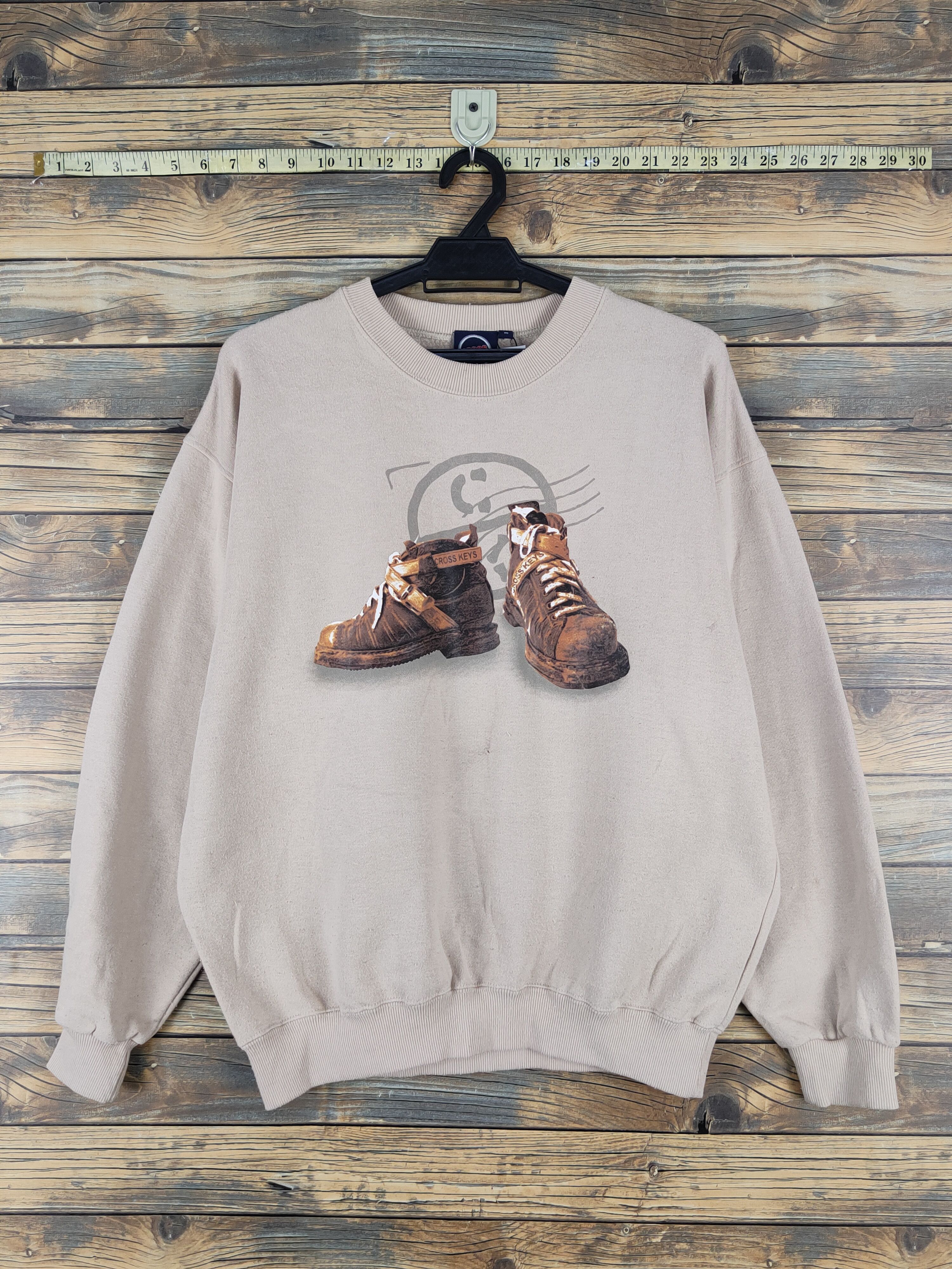 Japanese Brand × Vintage Cross Keys Light Brown Sweatshirts #W1550 Size US M / EU 48-50 / 2 - 1 Thumbnail