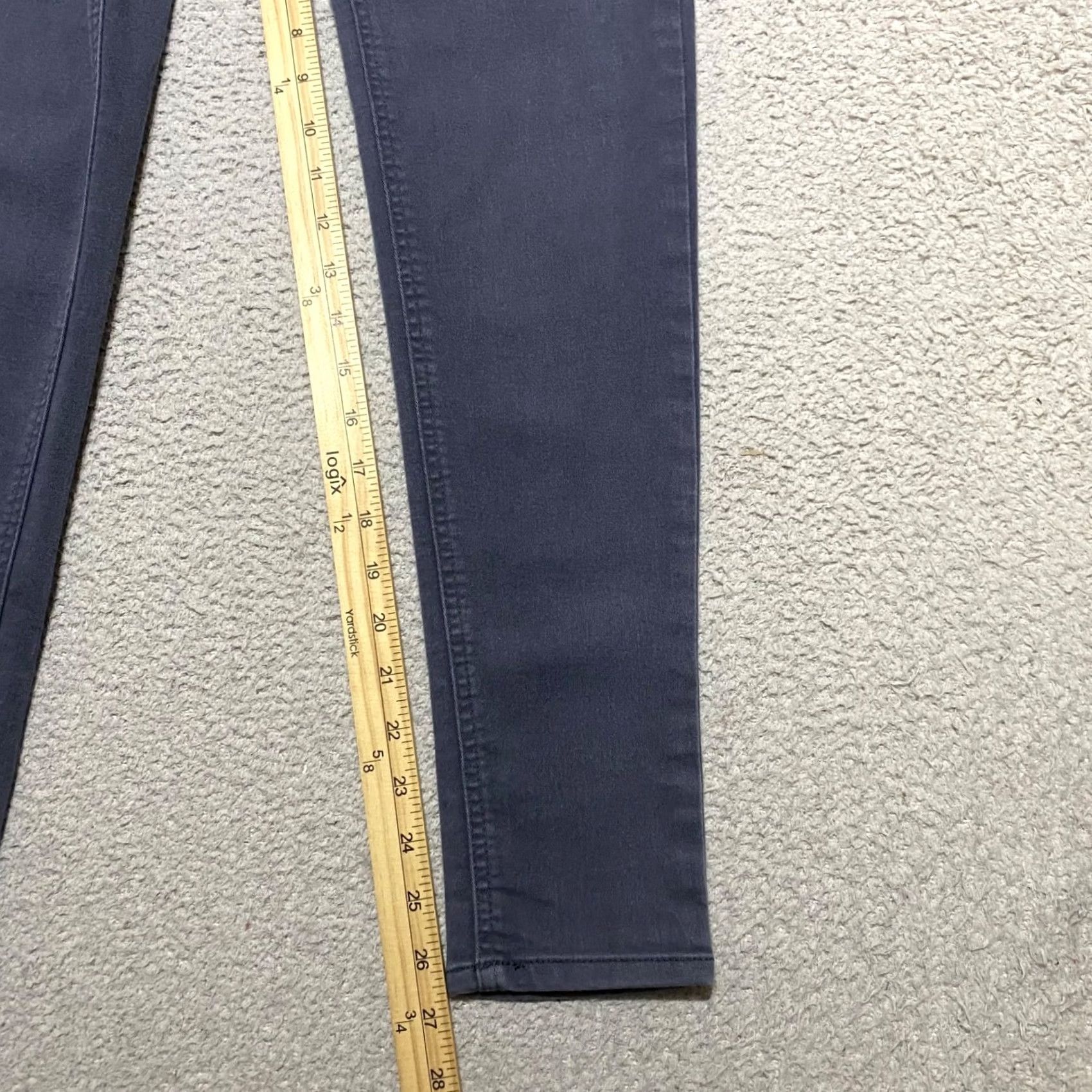 Vintage Democracy Jeans Womens Gray Skinny Regular 28in Medium Wash Denim Stretch 5-Pocket Design Jeans Women Boys Girls Mens Size 26" / US 2 / IT 38 - 6 Thumbnail
