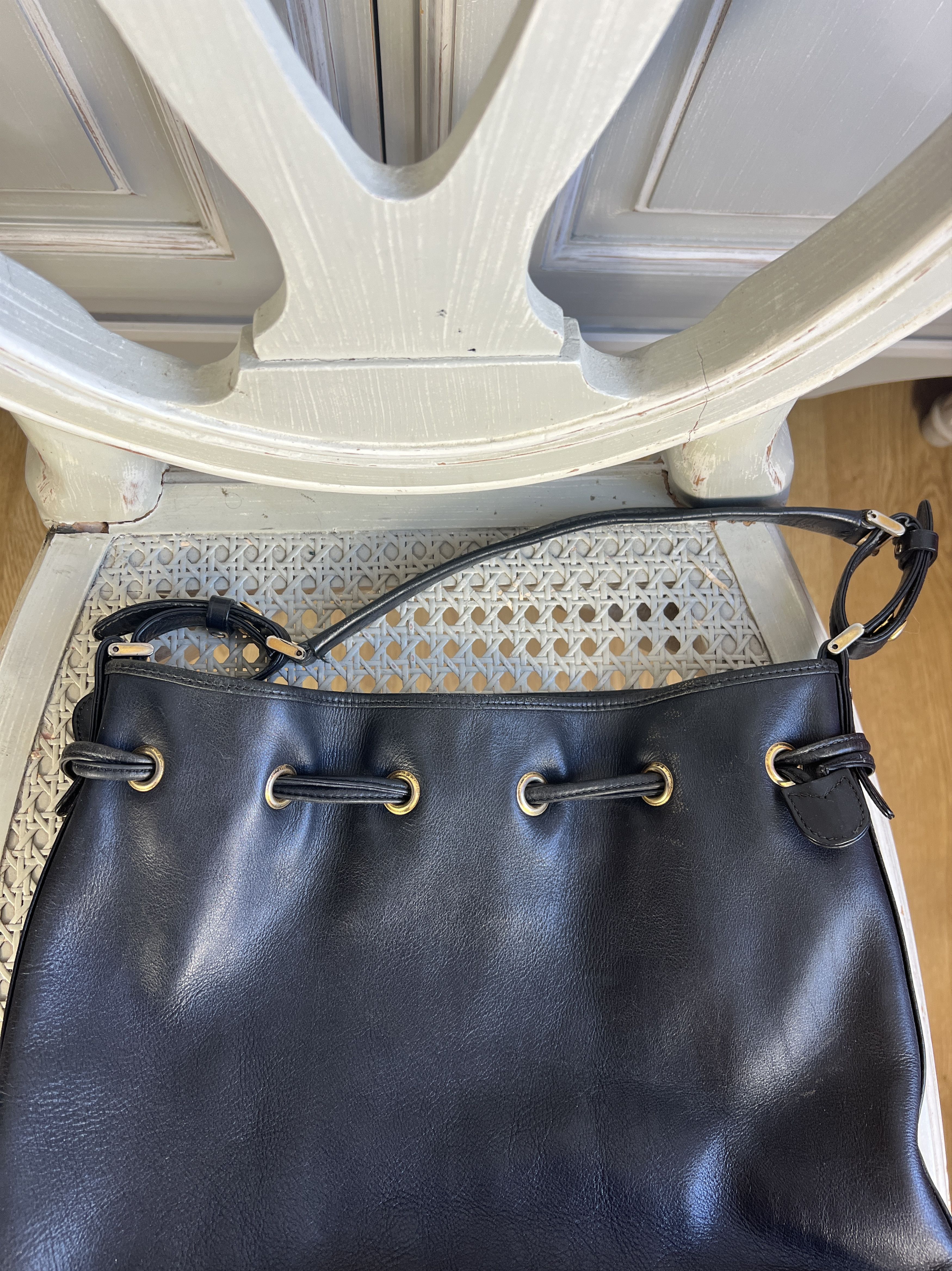 Gucci VINTAGE GUCCI SHOULDER BUCKET BLACK BAG Size ONE SIZE - 7 Thumbnail