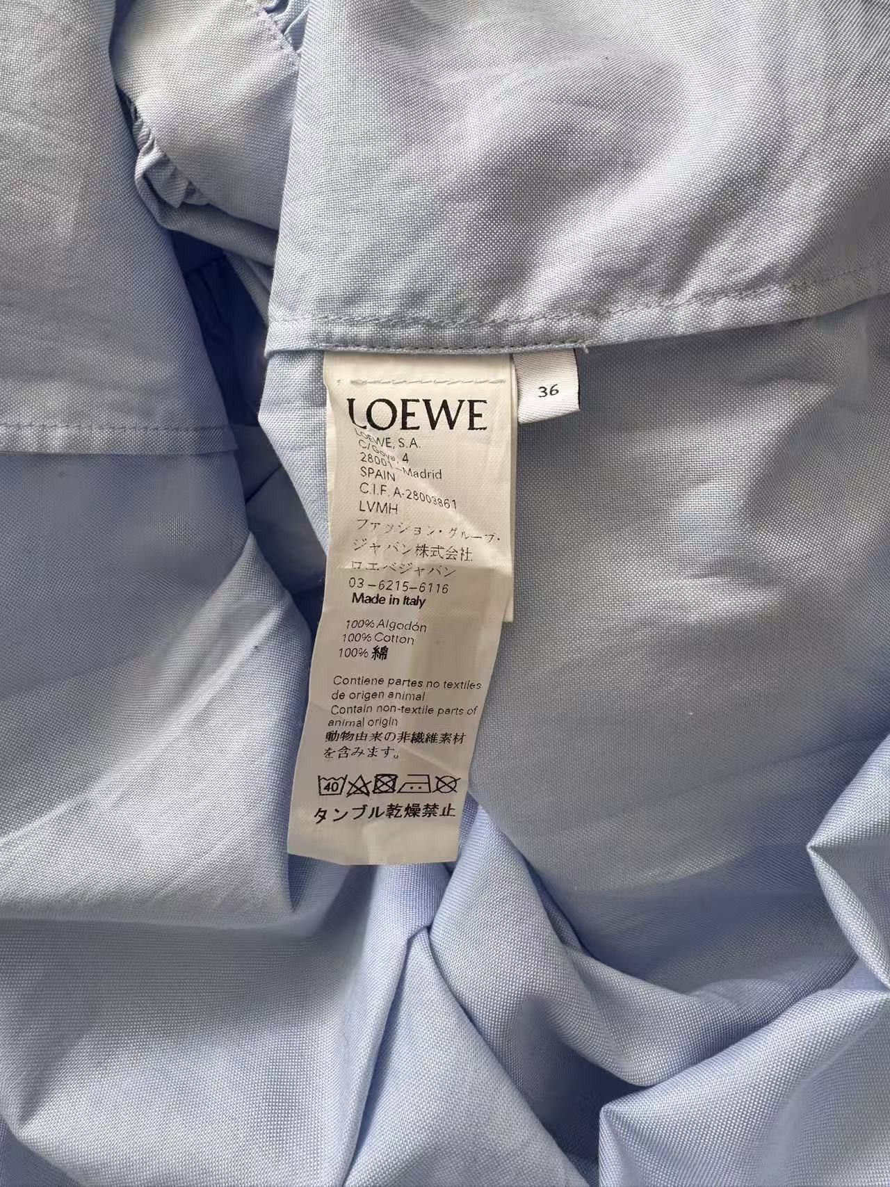 Loewe LOEWE Light Blue Shirt, Size 36 Size XS / US 0-2 / IT 36-38 - 7 Thumbnail