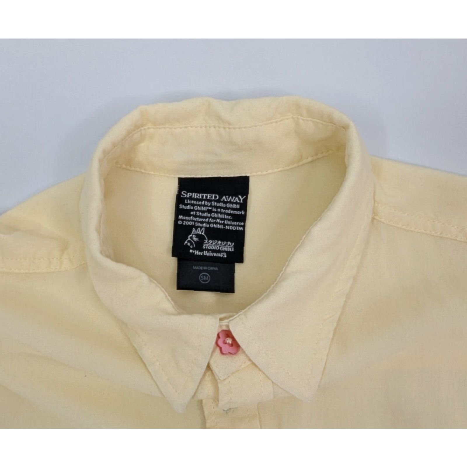 Vintage Spirited Away Dust Mites Soot Sprites Her Universe Button-Up Shirt Women S Beige Size S Size S / US 4 / IT 40 - 7 Thumbnail