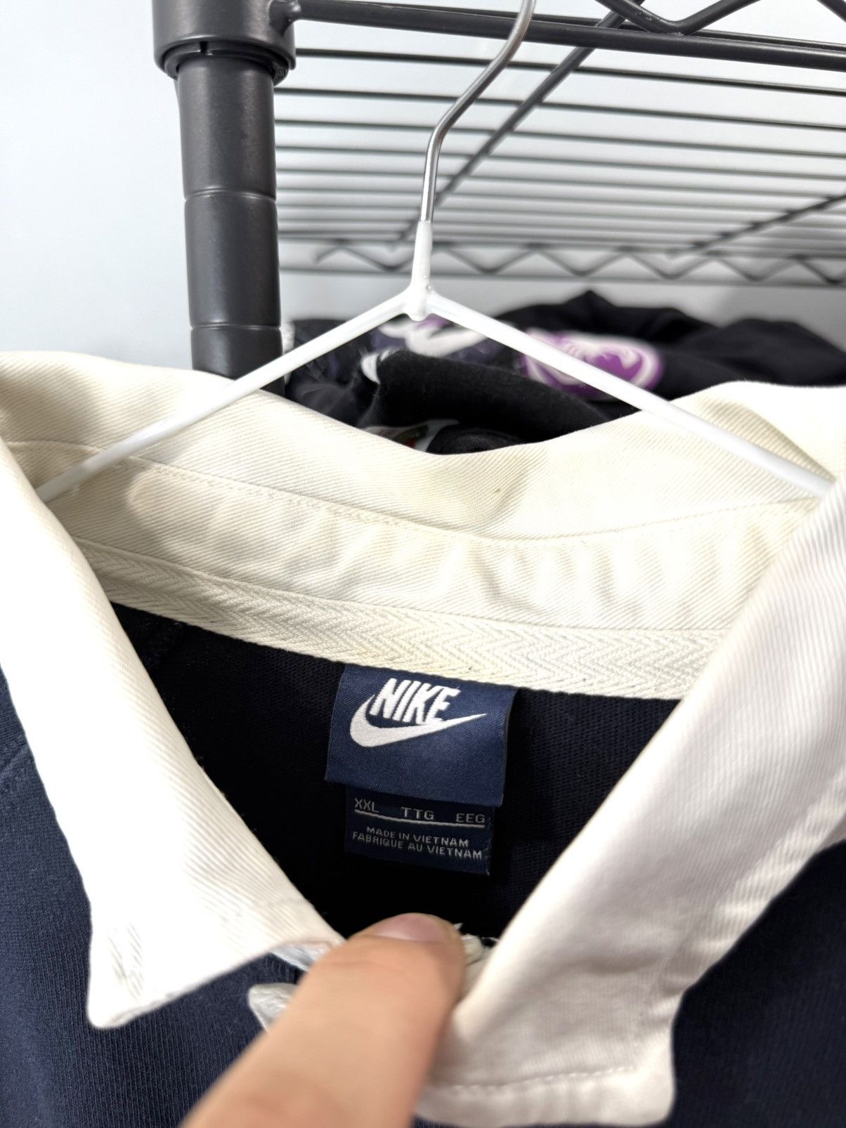 Nike Vintage Nike Rugby Longsleeve Hype Streetwear Size US XXL / EU 58 / 5 - 5 Thumbnail