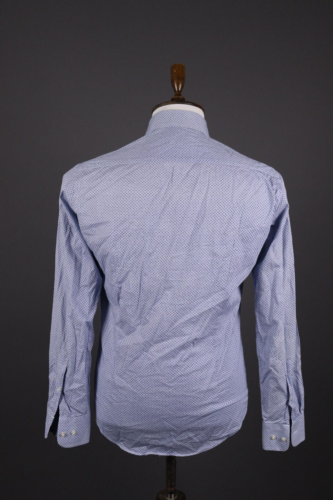 Designer Bottega del Sarto Slim Fit Blue Button Down Shirt Size 39 Size US M / EU 48-50 / 2 - 5 Thumbnail