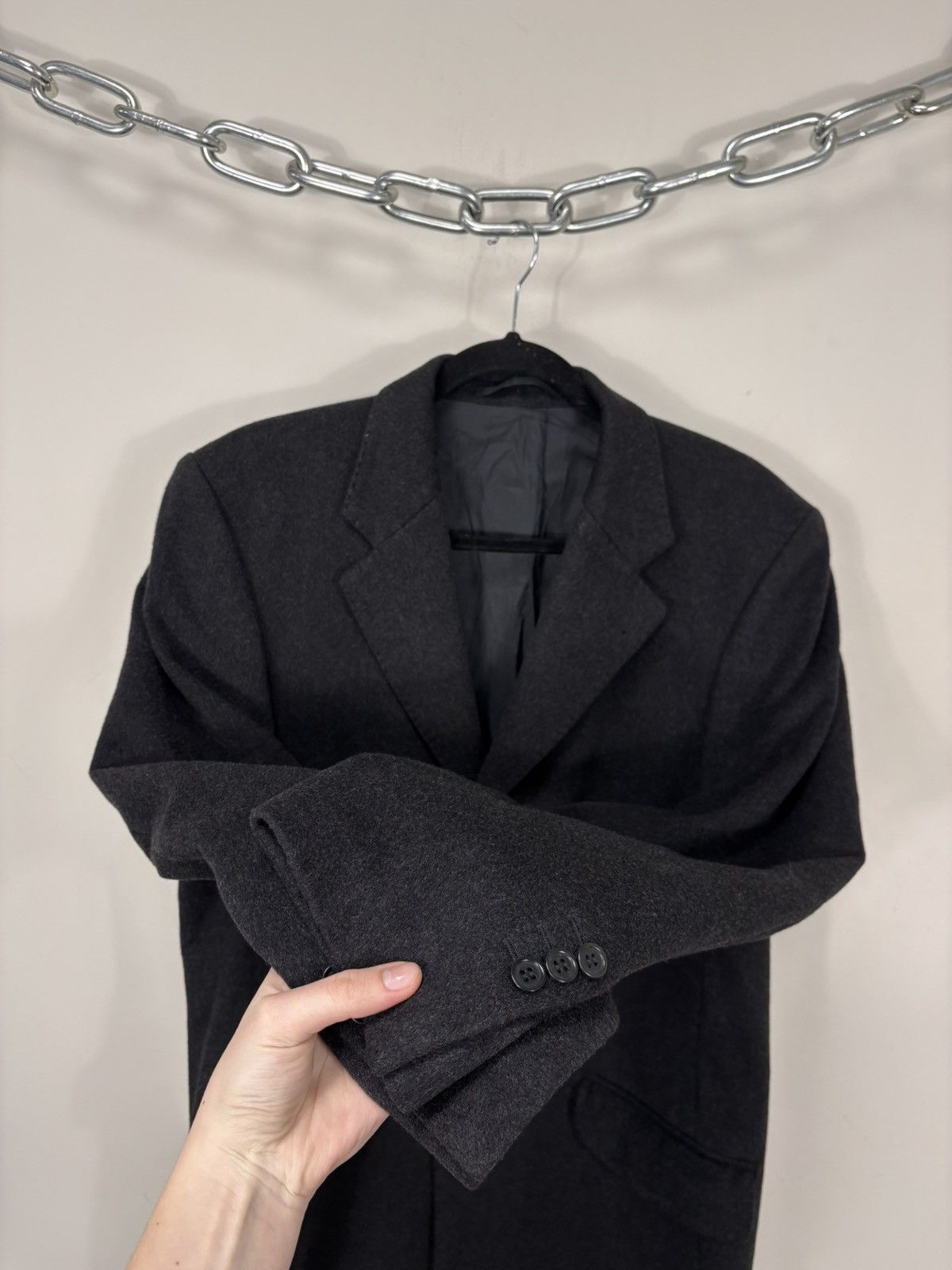 Other Duetz Men’s Charcoal Grey Tessile d’Oro Cashmere Overcoat Size US M / EU 48-50 / 2 - 12 Thumbnail