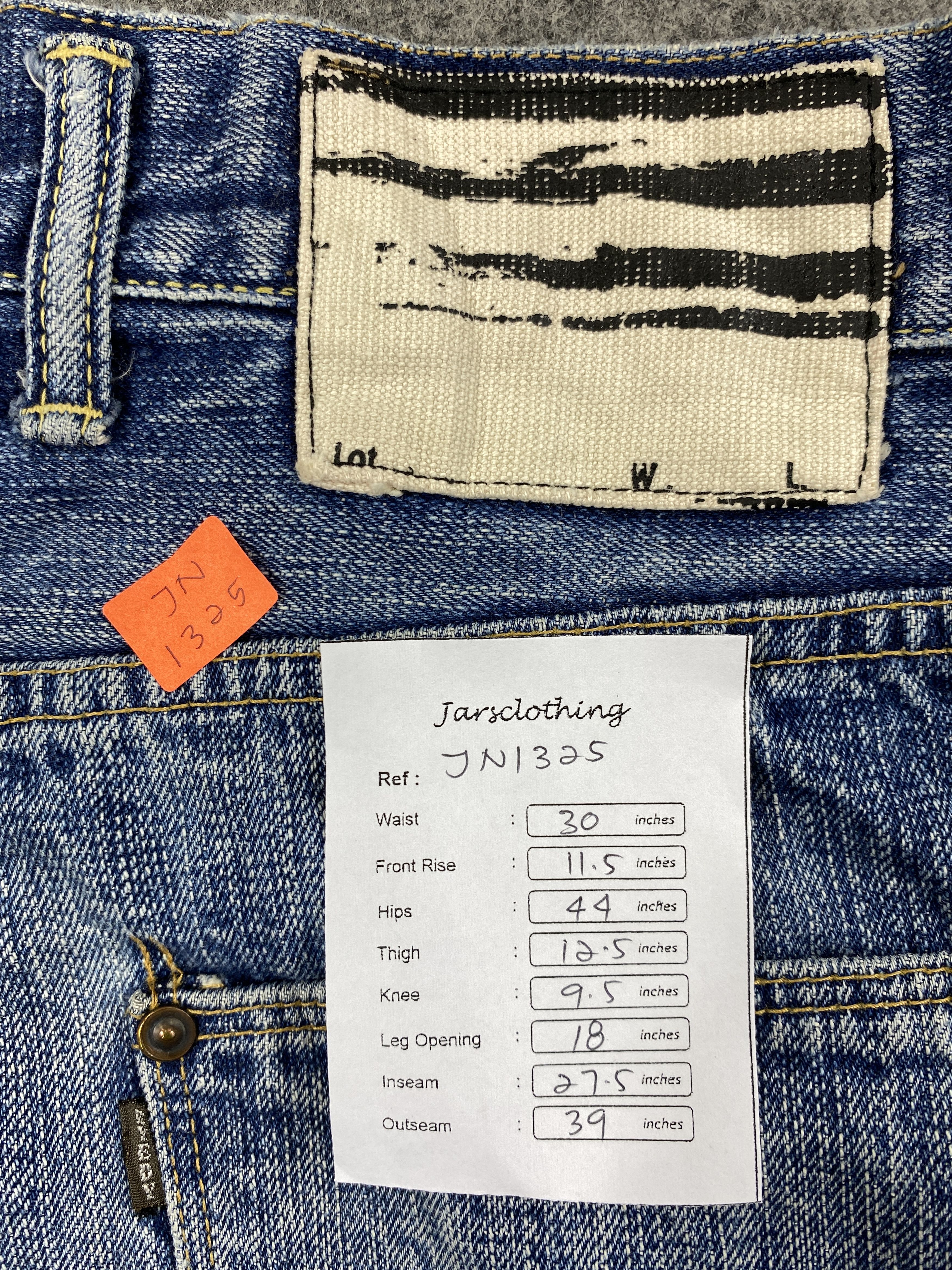 Japanese Brand Redline Distressed Blue Bum Equipment 30x27.5 Denim JN1325 Size US 30 / EU 46 - 7 Thumbnail