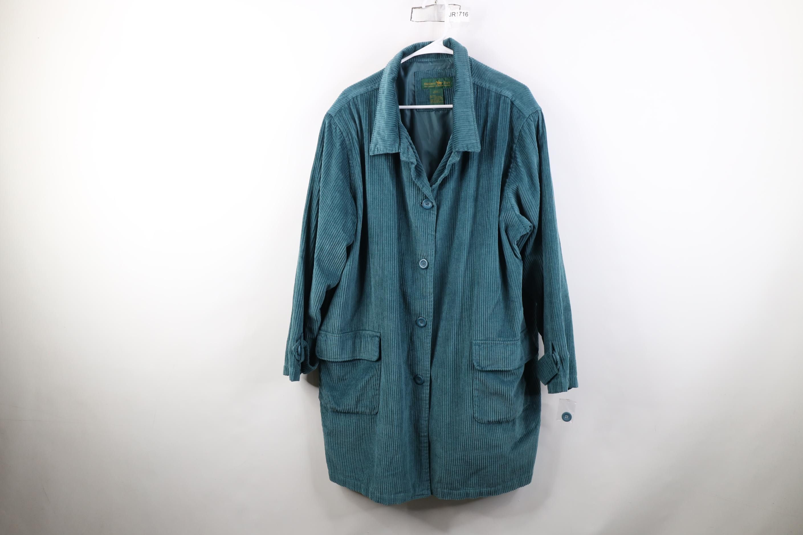 Vintage Deadstock Vintage 90s Streetwear Chore Jacket Teal Green Size XXL / US 16-18 / IT 52-54 - 1 Thumbnail