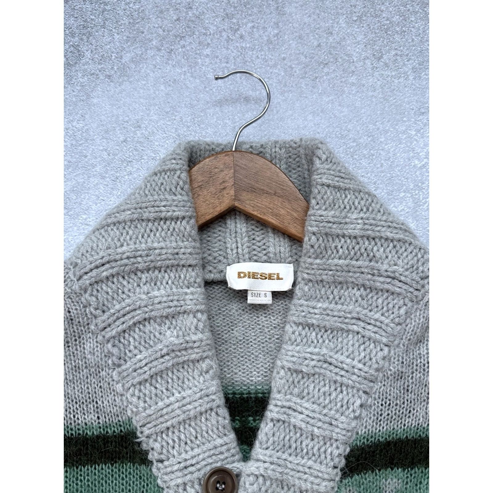 Diesel VINTAGE Diesel Cardigan Sweater Men’s Winter Gray S Diesel Winter Sweater Cardigan Mens Slim Knit Wool Cotton Notions: Button Logo, Regular Size Size US S / EU 44-46 / 1 - 6 Thumbnail