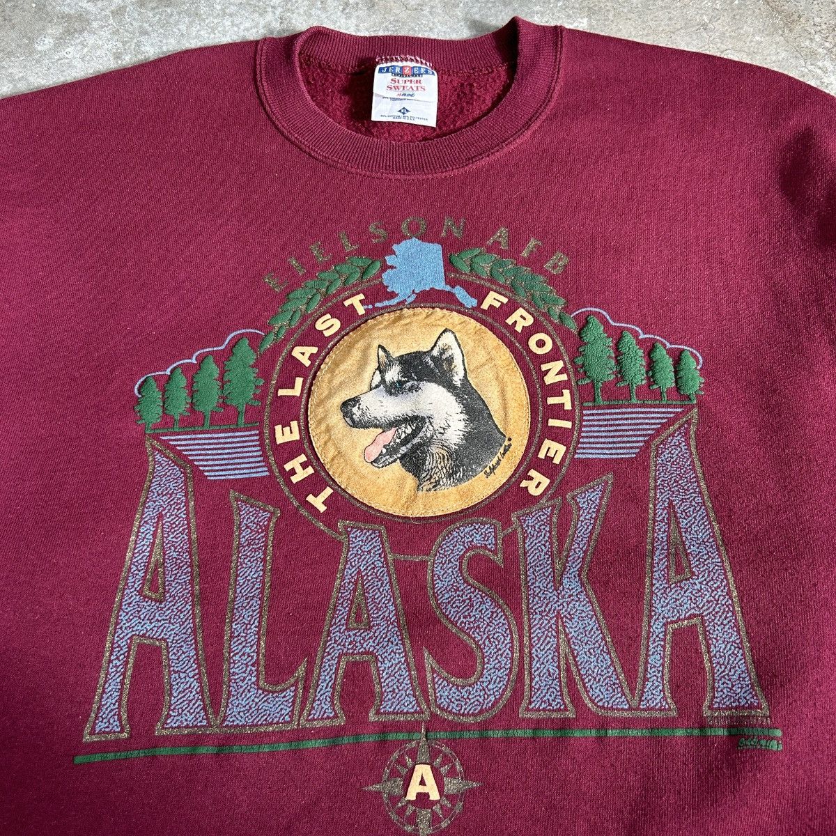 Vintage 1990s Alaska Sweatshirt Size US XL / EU 56 / 4 - 4 Thumbnail