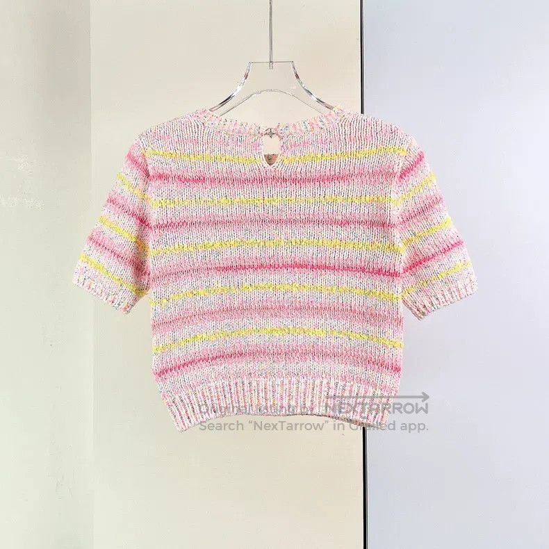 Chanel Chanel 24C colourful knitted short sleeves Size XS / US 0-2 / IT 36-38 - 3 Thumbnail