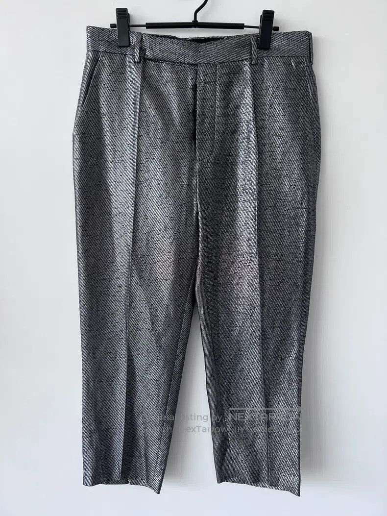 Rick Owens Rick Owens Cropped silver trousers Size US 42 / EU 58 - 1 Thumbnail