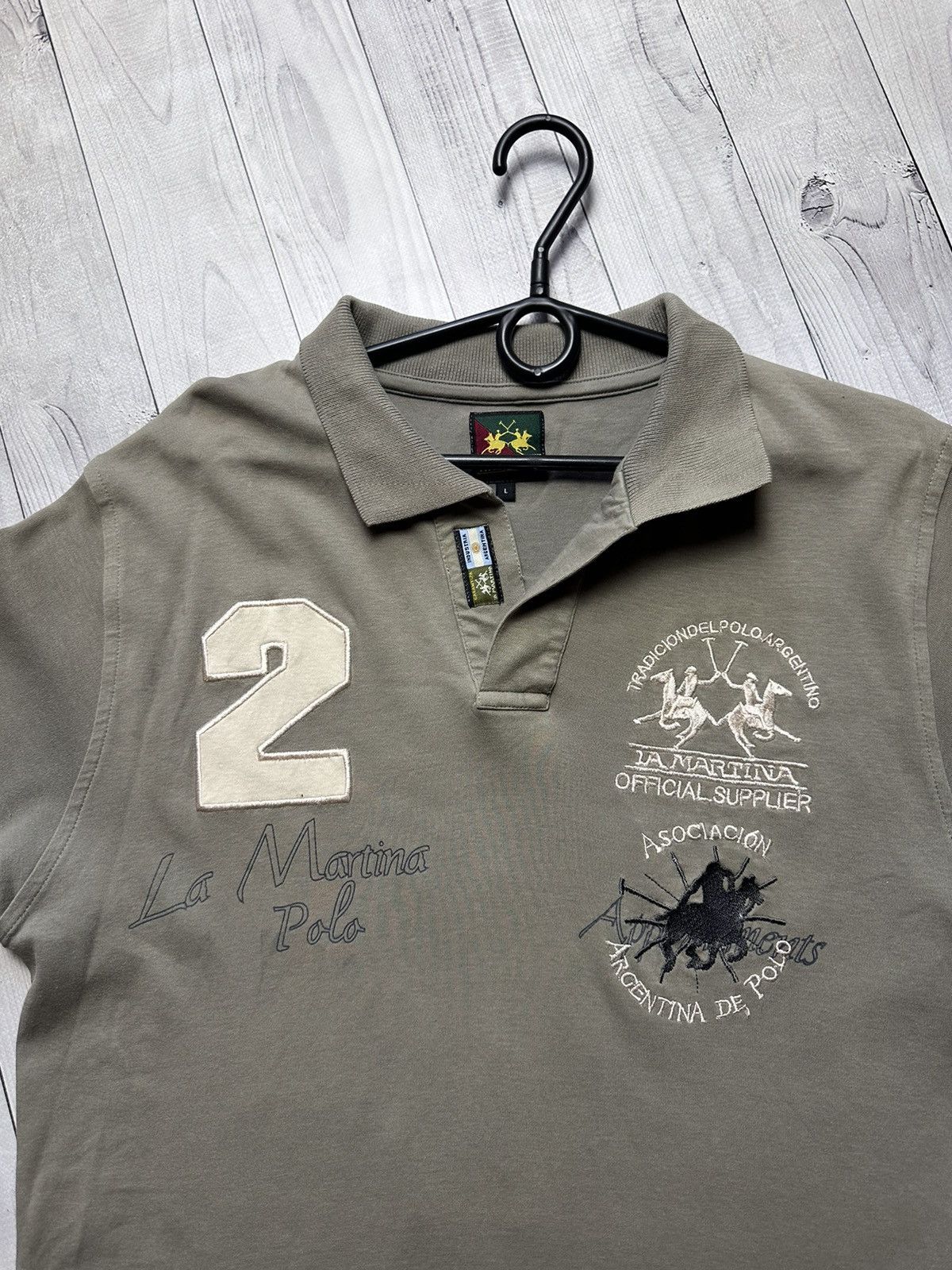 La Martina × Vintage Vintage Brown L A Martina polo brown rare size L logo Size US L / EU 52-54 / 3 - 3 Thumbnail