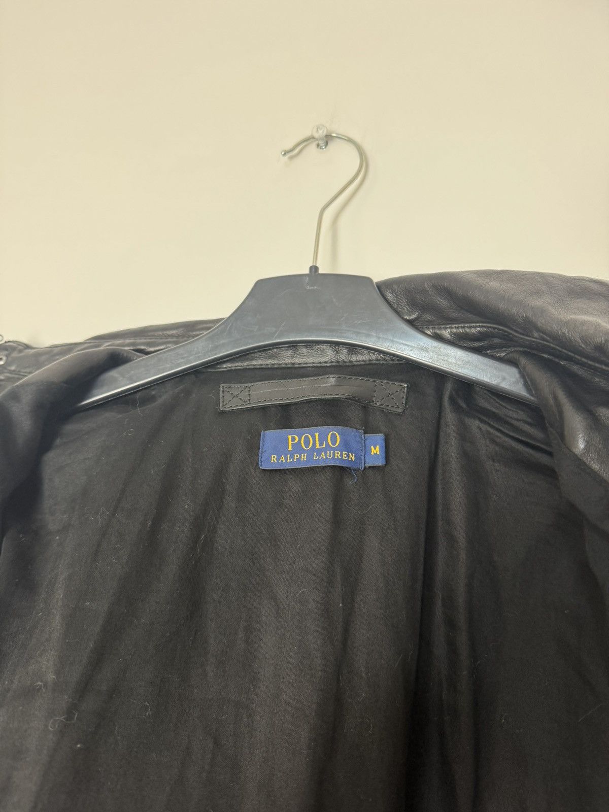 Polo Ralph Lauren × Ralph Lauren Polo Ralph Lauren Leather bomber jacket Moto Racing Biker Size M / US 6-8 / IT 42-44 - 20 Thumbnail